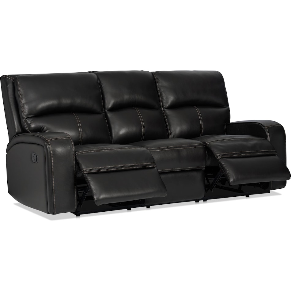 burke black  pc manual reclining living room   