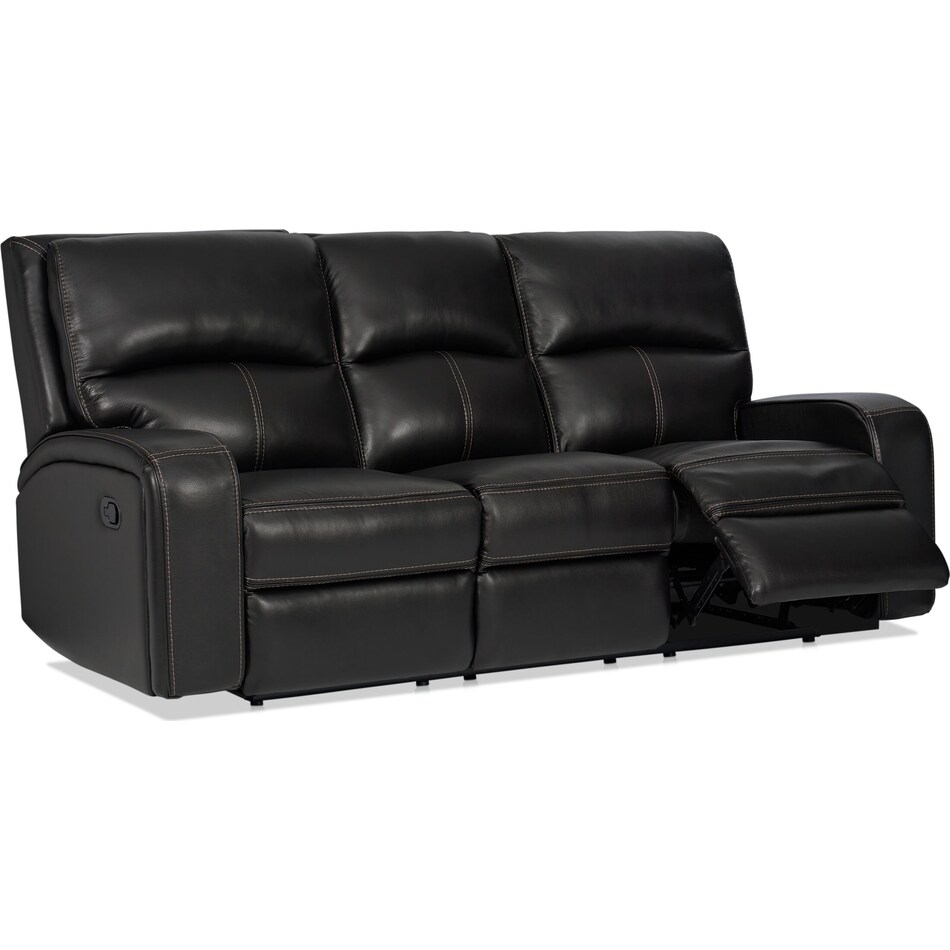 burke black  pc manual reclining living room   