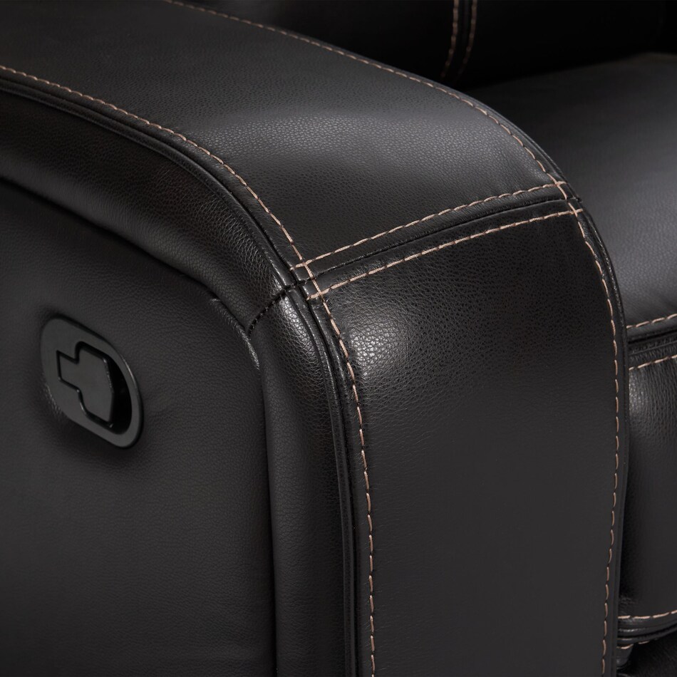 burke black  pc manual reclining living room   