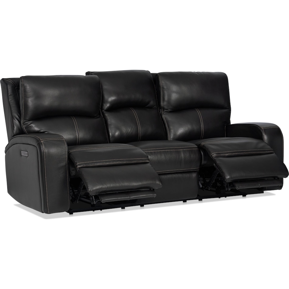 burke black  pc power reclining living room   