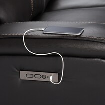 burke black  pc power reclining living room   