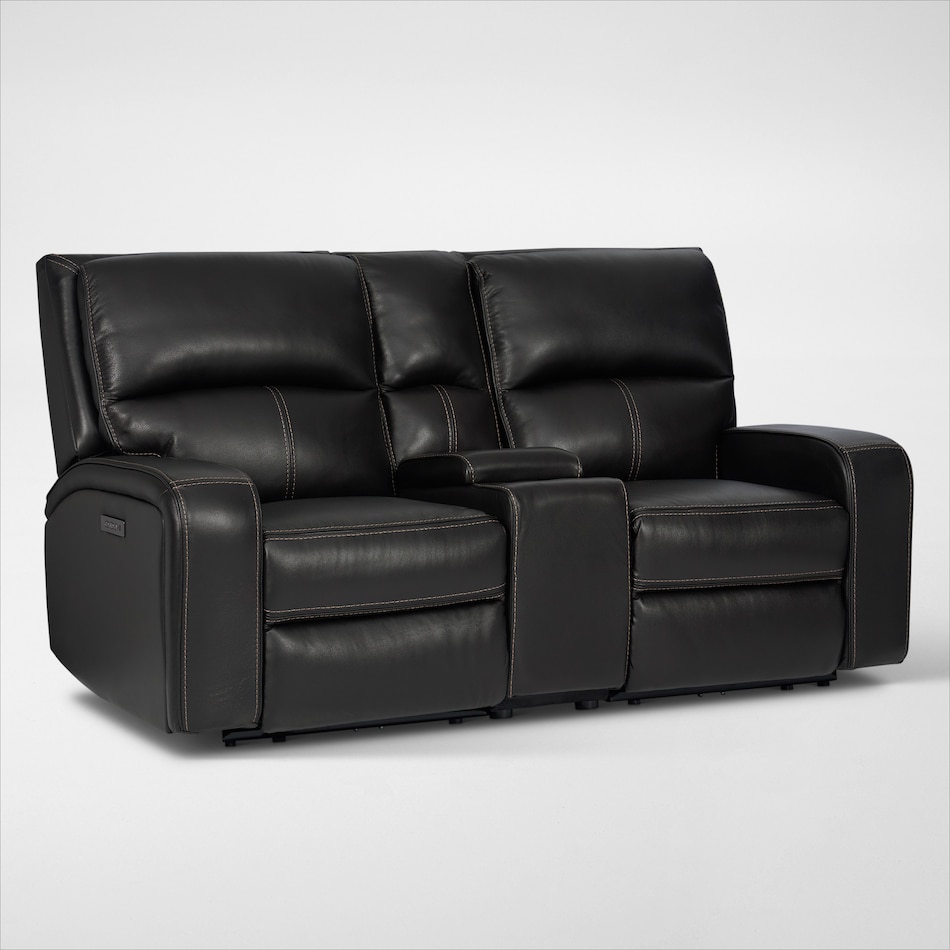 burke black  pc power reclining living room   