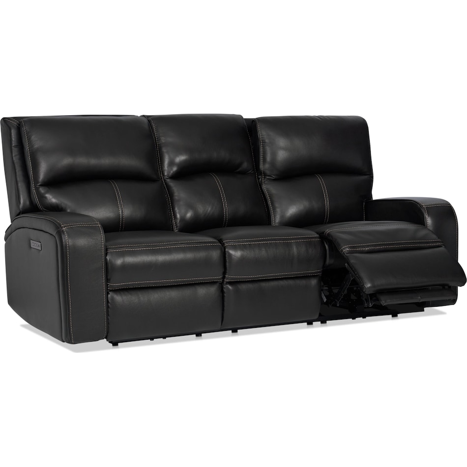 burke black  pc power reclining living room   