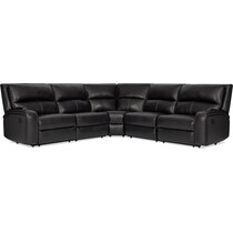 burke black  pc reclining sectional   