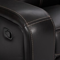 burke black manual recliner   