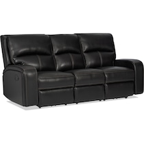 burke black manual reclining sofa   