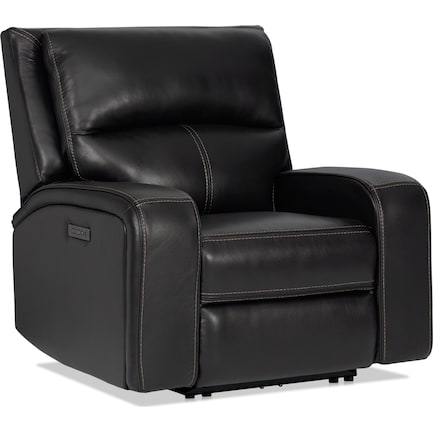 Burke Dual Power Leather Recliner