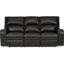 burke black power reclining sofa   