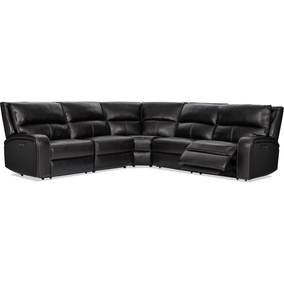 burke black sectional   