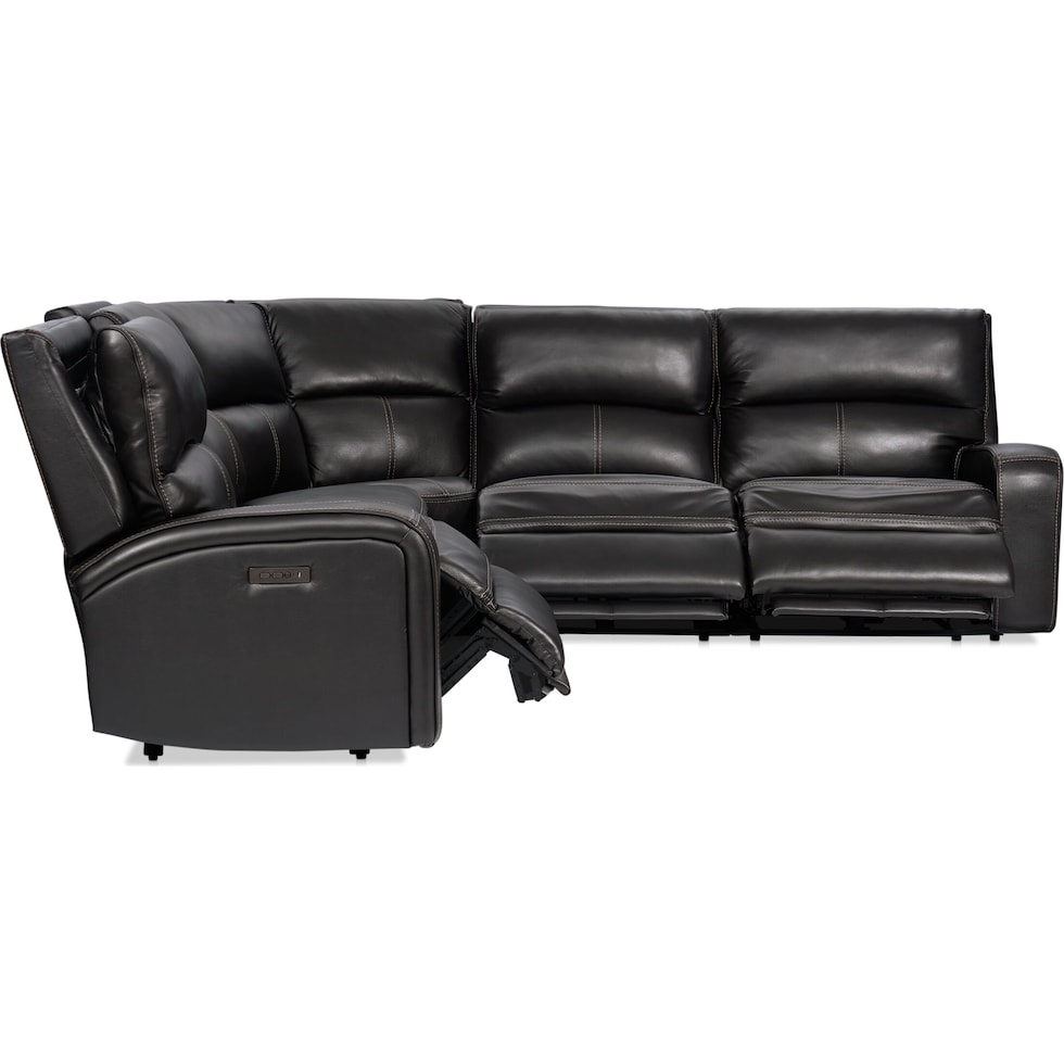 burke black sectional   