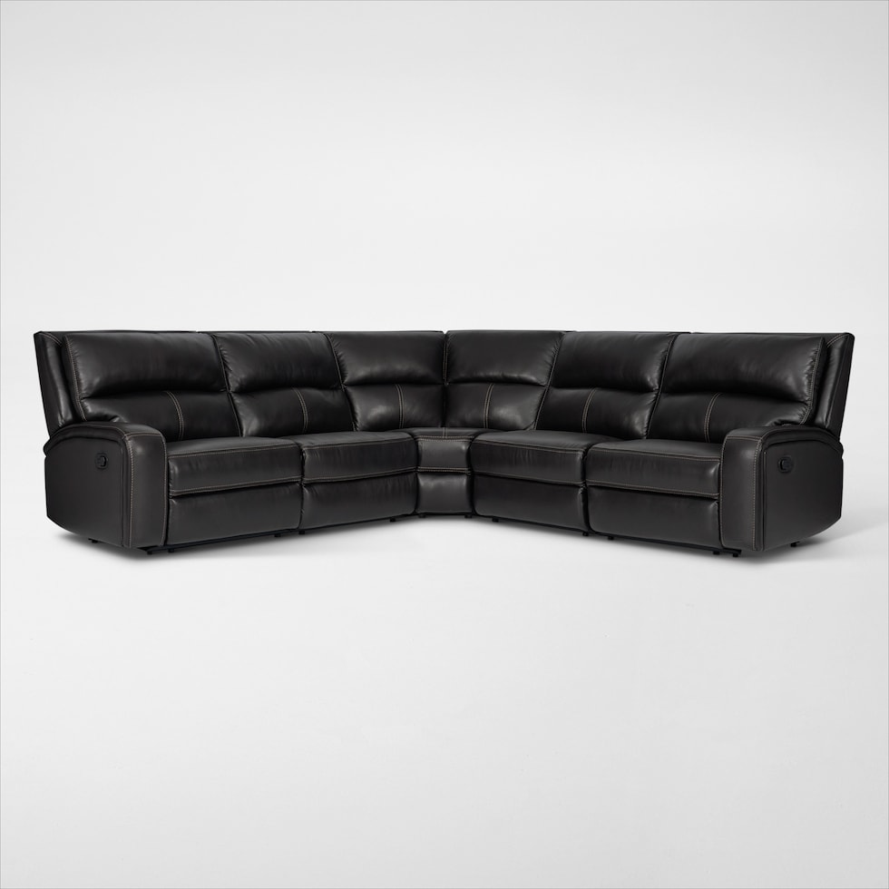 burke black sectional   