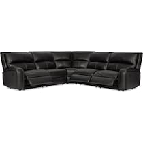 burke black sectional   