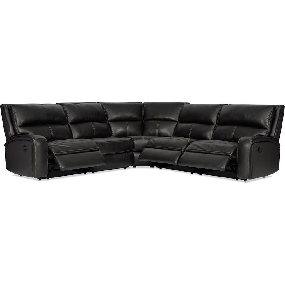 burke black sectional   