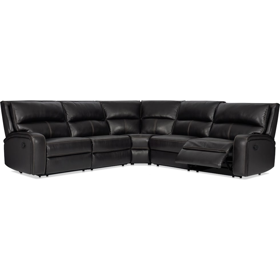 burke black sectional   