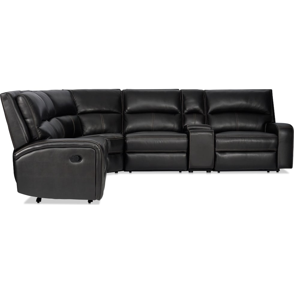 burke black sectional   