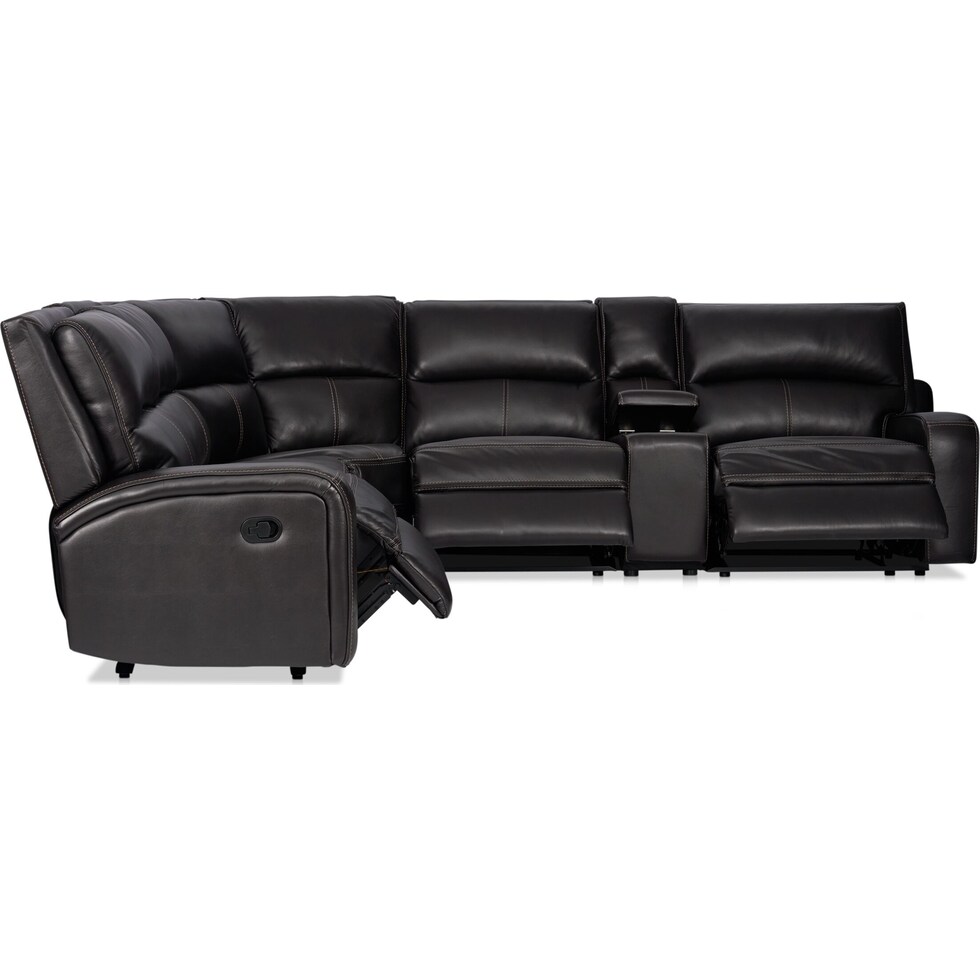 burke black sectional   