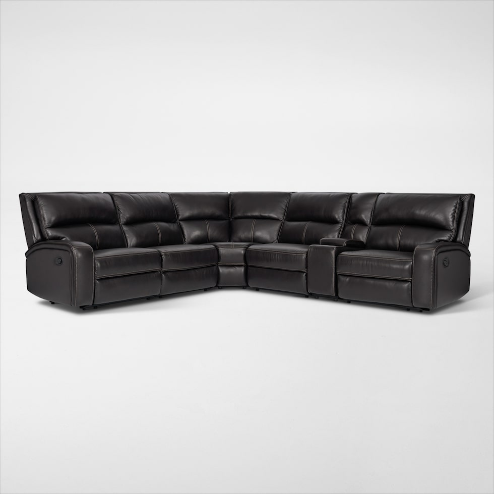 burke black sectional   