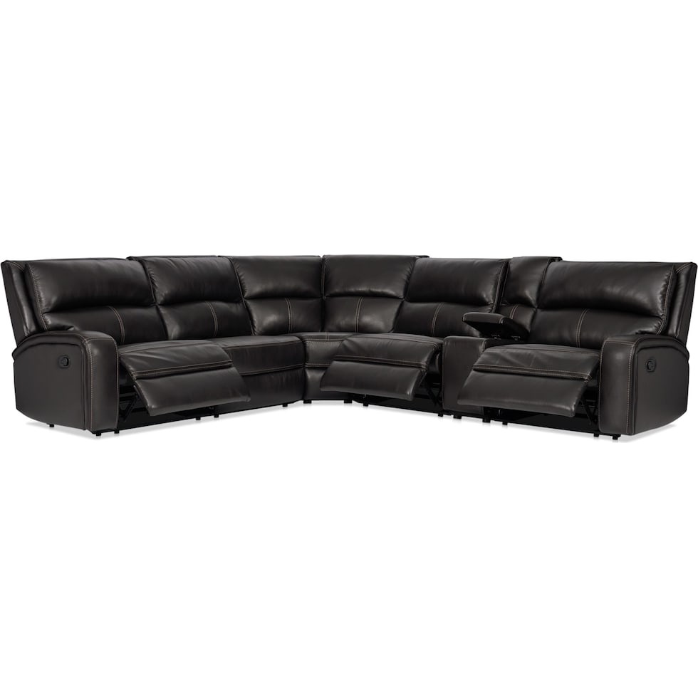burke black sectional   