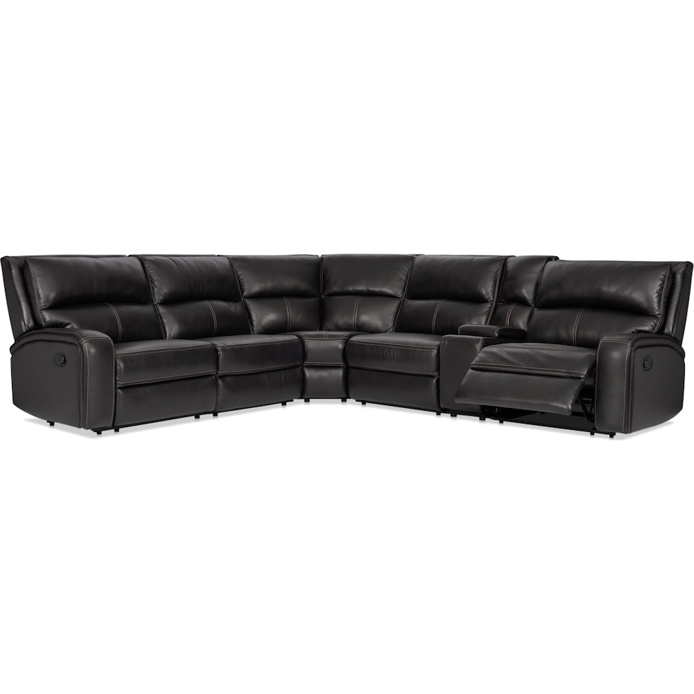 burke black sectional   