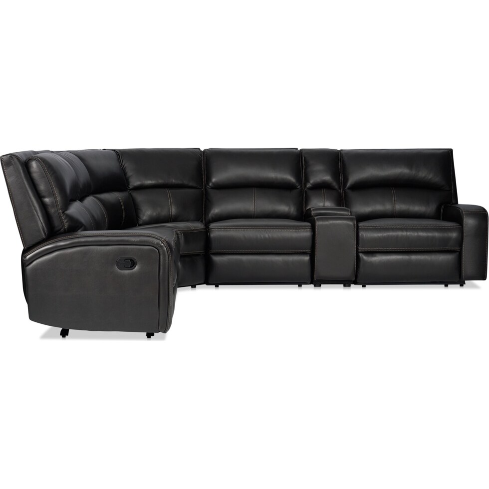 burke black sectional   