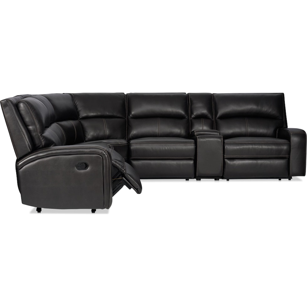 burke black sectional   