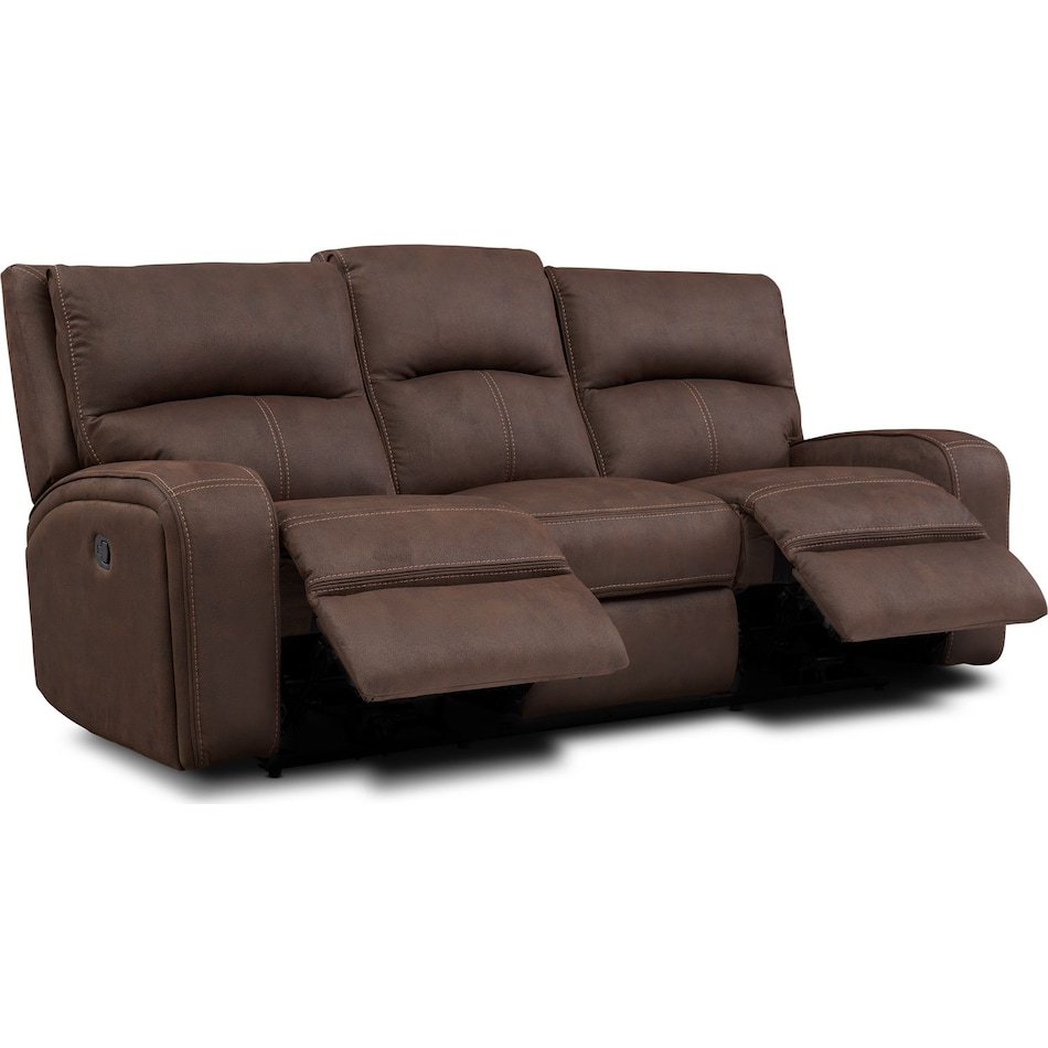 burke dark brown  pc manual reclining living room   