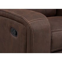 burke dark brown  pc manual reclining living room   