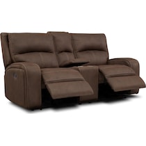 burke dark brown  pc manual reclining living room   