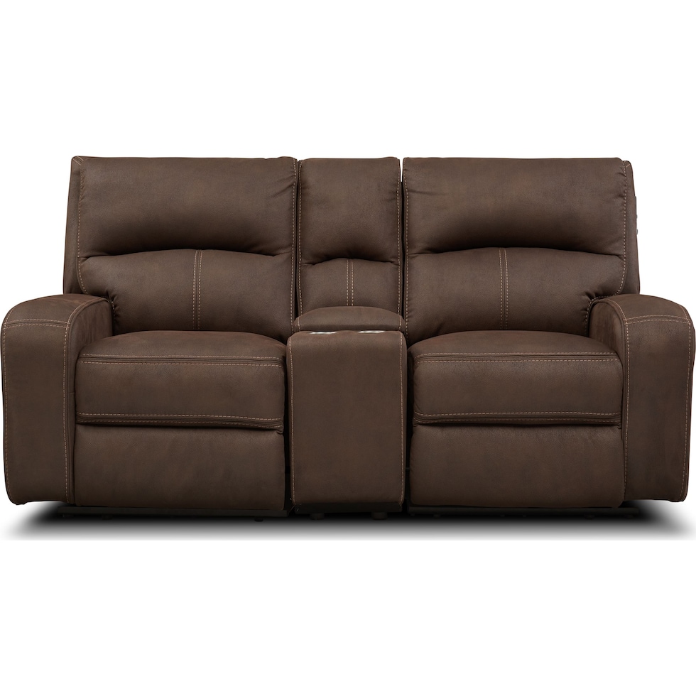 burke dark brown loveseat   