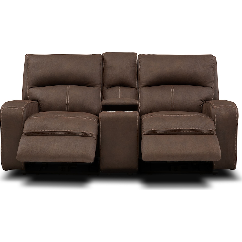 burke dark brown loveseat   