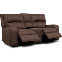 burke dark brown loveseat   