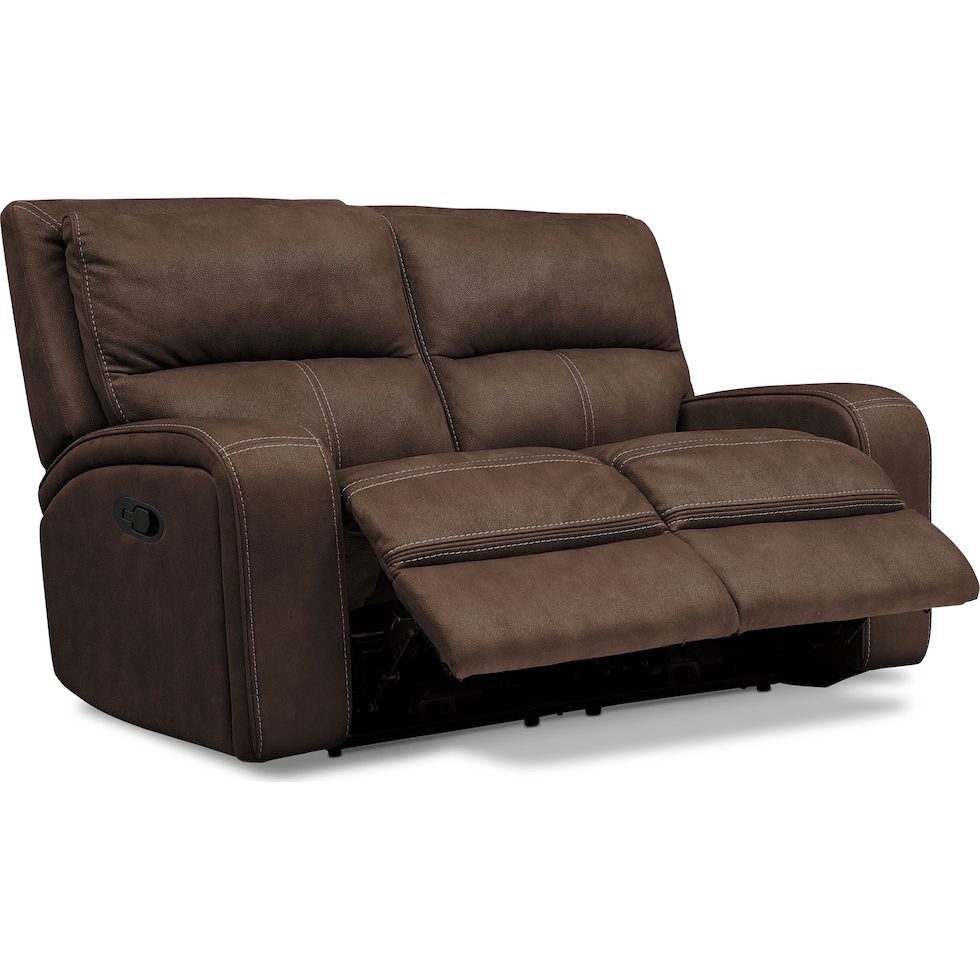 burke dark brown loveseat   