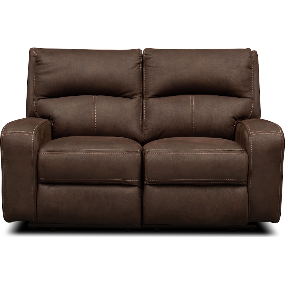 burke dark brown loveseat   