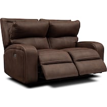 burke dark brown loveseat   