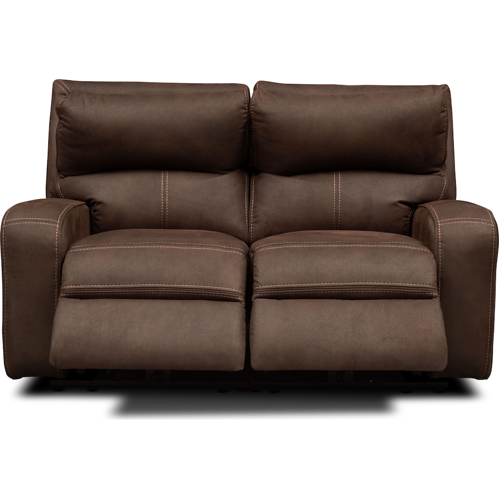 burke dark brown loveseat   