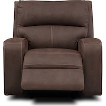 burke dark brown manual recliner   