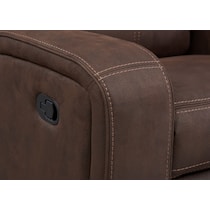 burke dark brown manual reclining sofa   