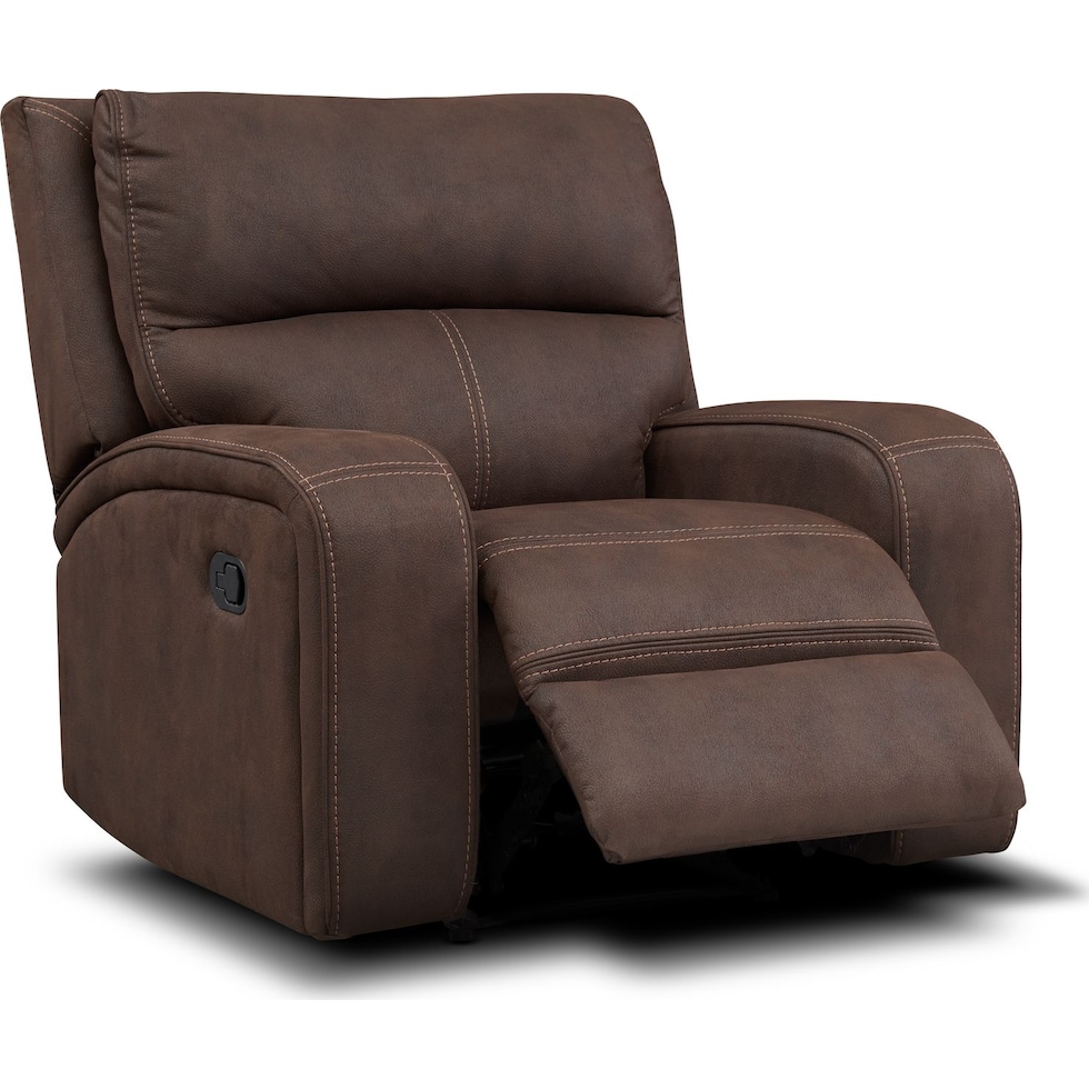 burke dark brown recliner   