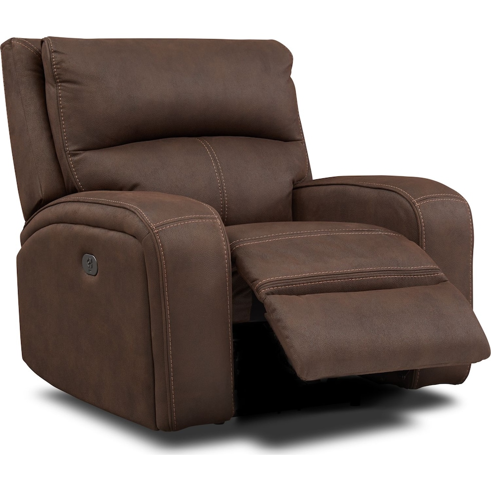 burke dark brown recliner   