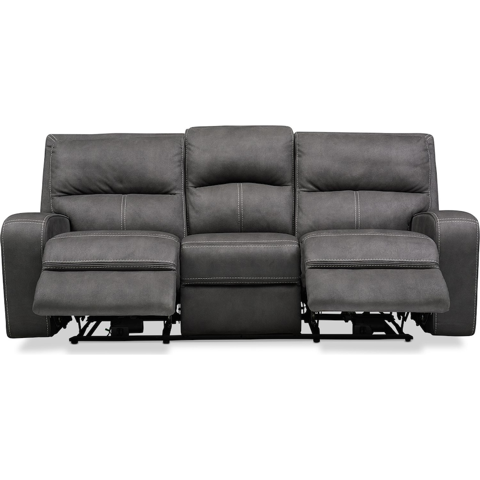 burke gray  pc power reclining living room   