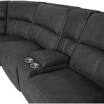 burke gray  pc power reclining sectional   