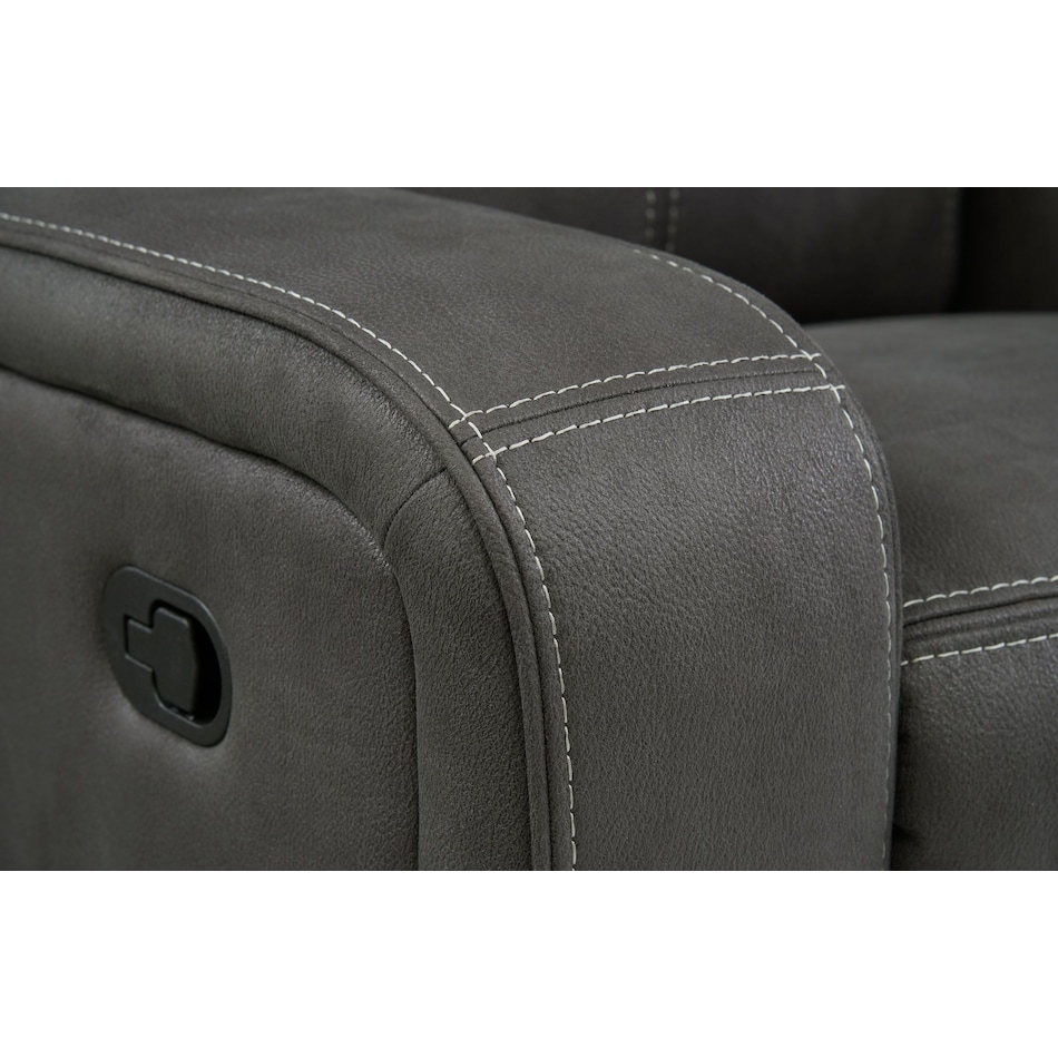 burke gray manual reclining loveseat   