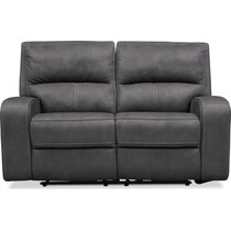 burke gray manual reclining loveseat   