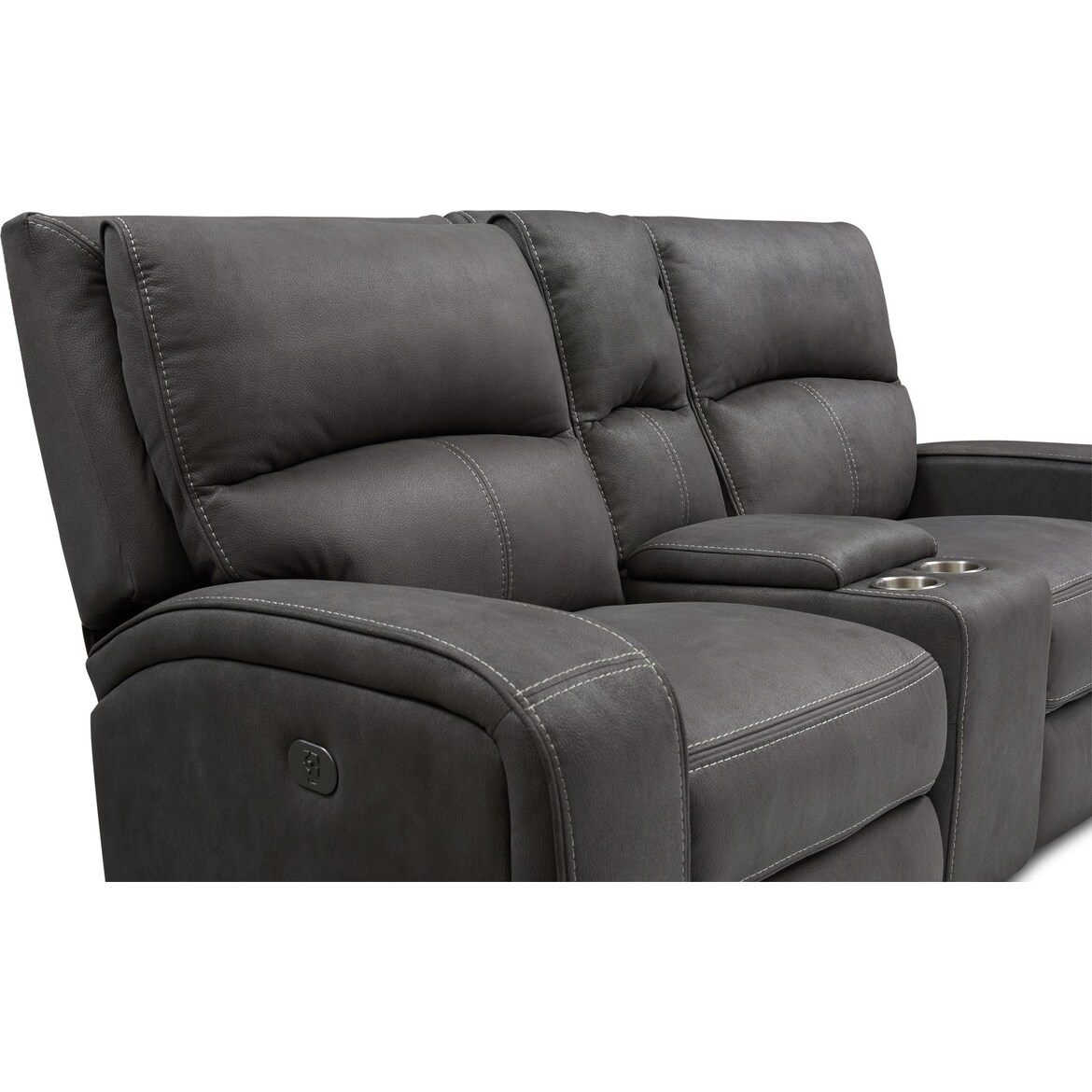 Burke DualPower Reclining Loveseat with Console American Signature