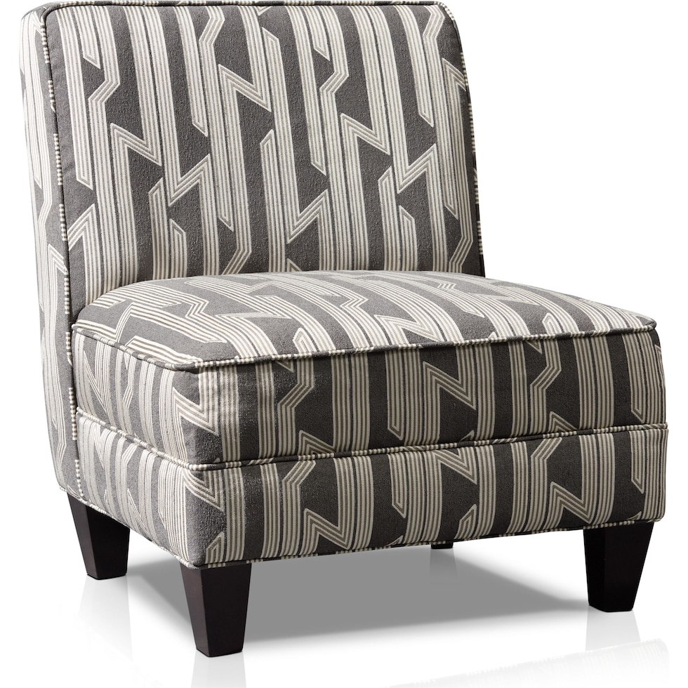burton gray accent chair   