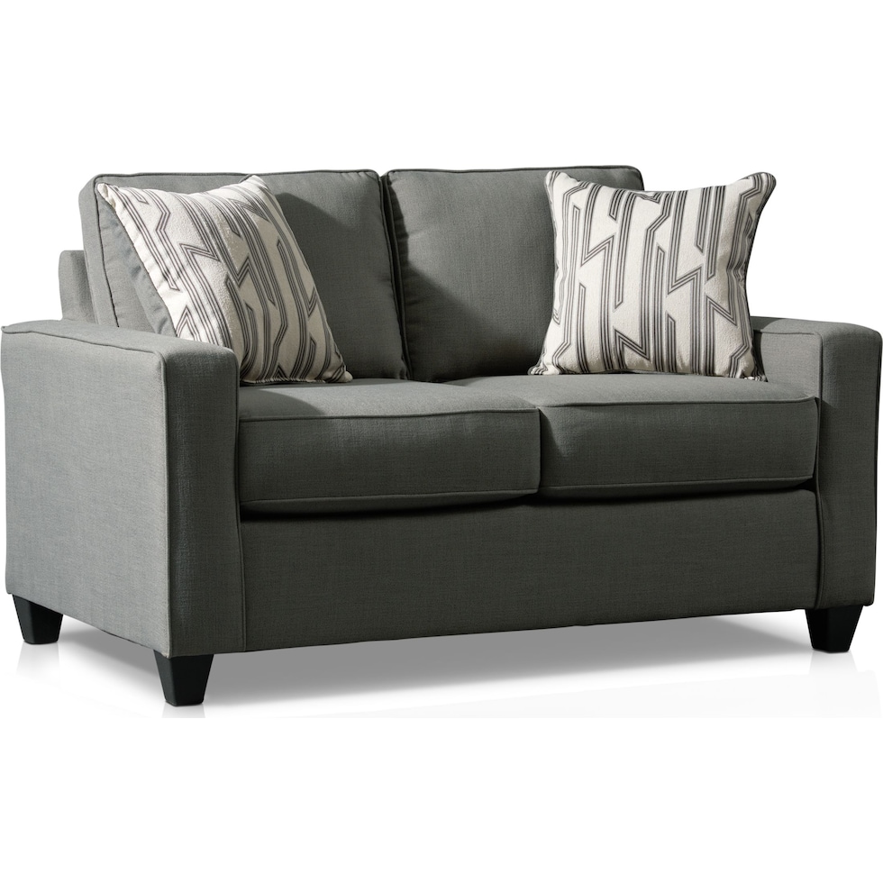 burton gray loveseat   