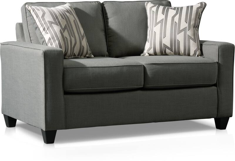 Burton Loveseat Smoke American Signature Furniture