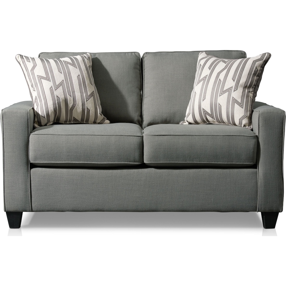 burton gray loveseat   