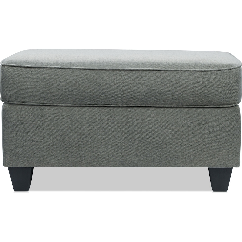 burton gray ottoman   