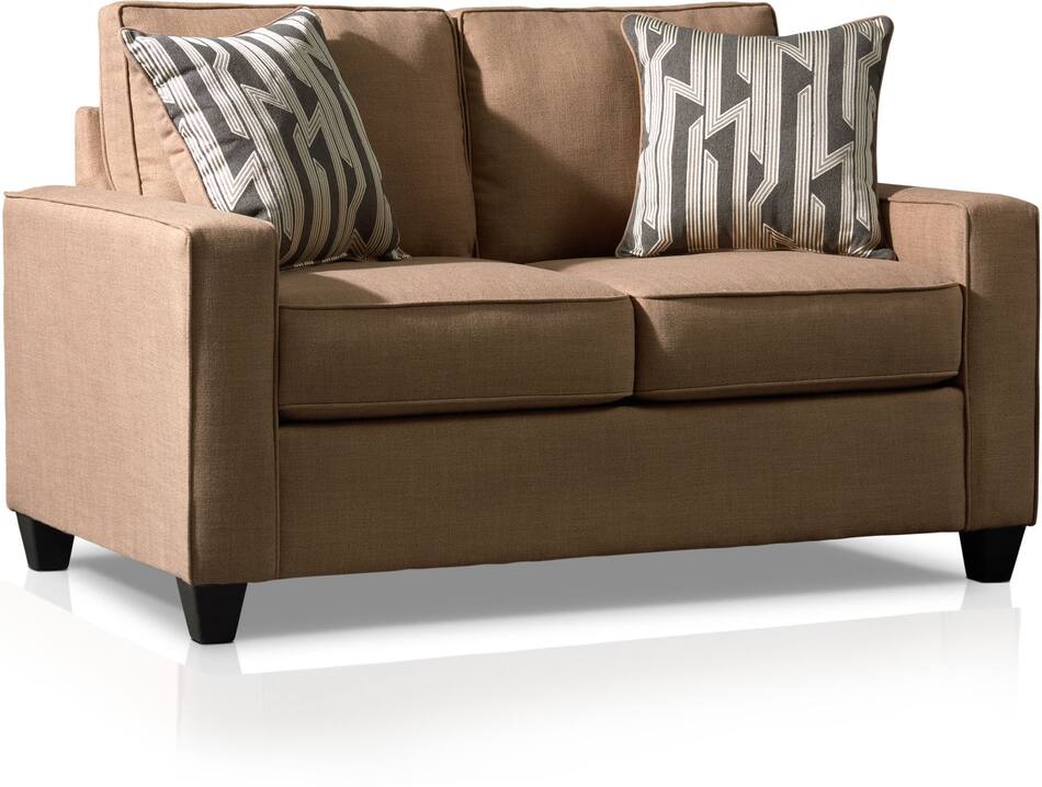 Burton Sofa and Loveseat Set Taupe American Signature Furniture